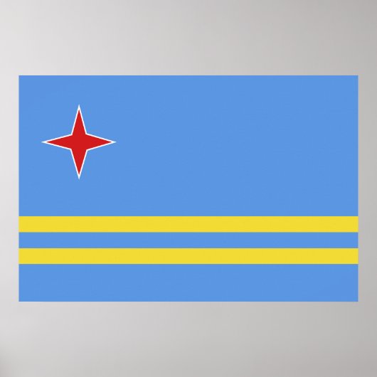 アルバ国旗 ポスター (正面)