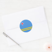 アルバ国旗 ラウンドシール (封筒)