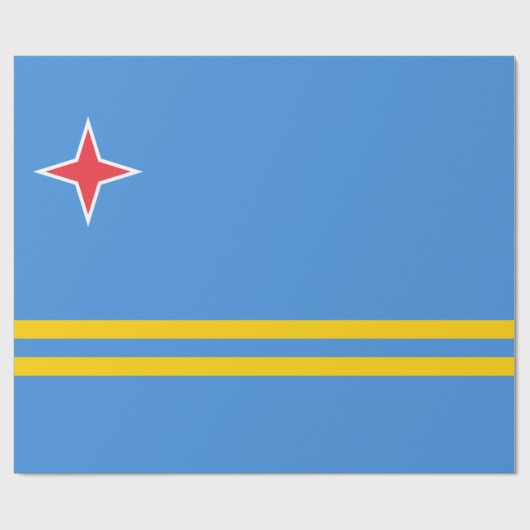 アルバ国旗 ラッピングペーパー (フラット)