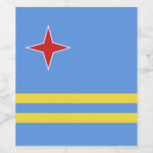 アルバ国旗 ワインラベル (シングルラベル)