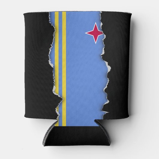 アルバ国旗 缶クーラー (正面)