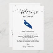 アルバ地図結婚のウェルカムレター旅程カード (正面/裏面)