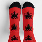 アルバ地球に優しニア国旗を持つ男性クルー用ソックス ソックス (上部)