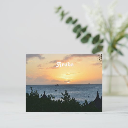 アルバ夕日 ポストカード (スタンド正面)