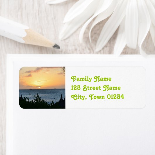 アルバ夕日 ラベル (インサイチュ)