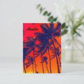 アルバ夜空のヤシ ポストカード (スタンド正面)