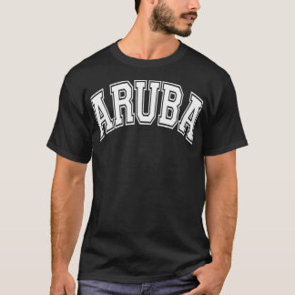 アルバ大学スタイルピンクとホワイトテット Tシャツ