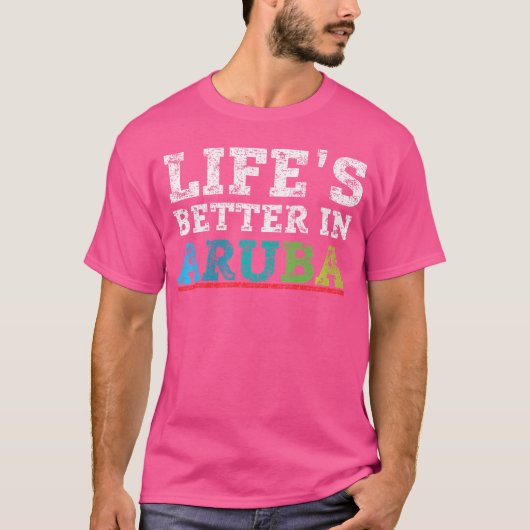 アルバ島での生活は最高 Tシャツ (正面)