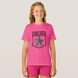 アルバ島のデザイン - ガールズ向けベーシックTシャツ Tシャツ