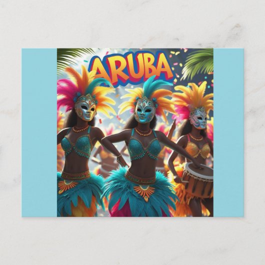 アルバ島のビート上昇 シーズンポストカード (正面)