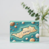 アルバ島の地図 シーズンポストカード (スタンド正面)