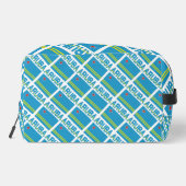 アルバ島の旗のタイル模様のモノグラム入り ドップキット (裏面)