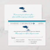 アルバ島への搭乗券のご返信 アルバ島 出欠カード (正面/裏面)