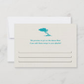 アルバ島への搭乗券の返信 出欠カード (裏面)