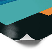 アルバ島オランジスタッドの水彩画 ポスター (コーナー)