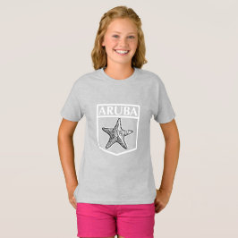 アルバ島デザイン - ガールズベーシックTシャツ Tシャツ