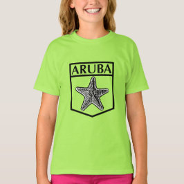 アルバ島デザイン - ガールズベーシックTシャツ Tシャツ