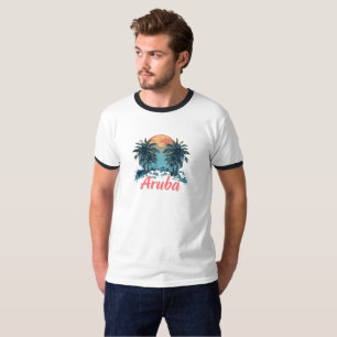 アルバ島デザイン(バージョン2) – メンズベーシックリングや輪 Tシャツ