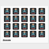 アルバ島デザイン(バージョン2) - Square Stickers スクエアシール (シート)