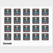 アルバ島デザイン（バージョン2） - Square Stickers スクエアシール (シート)