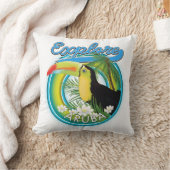 アルバ島旅行ロゴを探索 クッション (ブランケット)