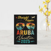 アルバ島2025家族夏休み ストレート・トリッピン カード (黄色い花)