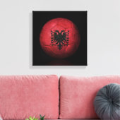 アルバ擦り切れたニア国旗のサッカーボール キャンバスプリント (インサイチュ (リビング))