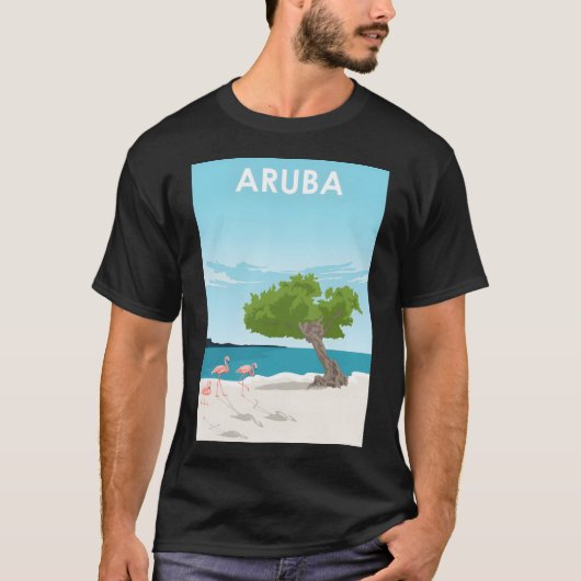 アルバ旅行ポスター Tシャツ (正面)