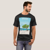 アルバ旅行ポスター Tシャツ (正面フル)
