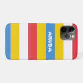 アルバ旗のストライプカラー Case-Mate iPhoneケース (裏面(横))