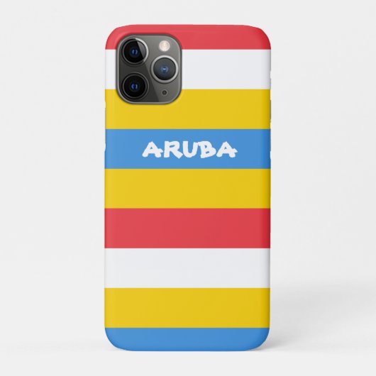 アルバ旗のストライプカラー Case-Mate iPhoneケース (裏)