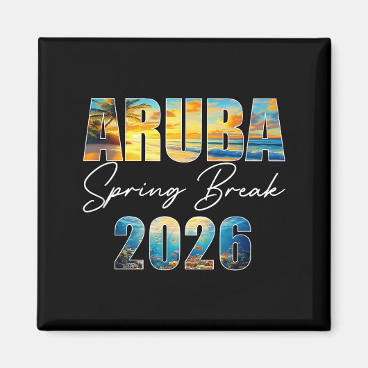 アルバ春休み2026夏休みビーチ マグネット (正面)