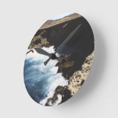 アルバ海が岩に衝突 ラウンド壁時計 (傾斜)