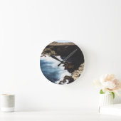 アルバ海が岩に衝突 ラウンド壁時計 (ホーム)
