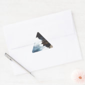 アルバ海が岩に衝突 三角形シール (封筒)