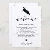 アルバ結婚のウェルカムレター&旅程カード プログラム (正面/裏面)