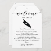 アルバ結婚の歓迎ラベルの旅程 (正面/裏面)