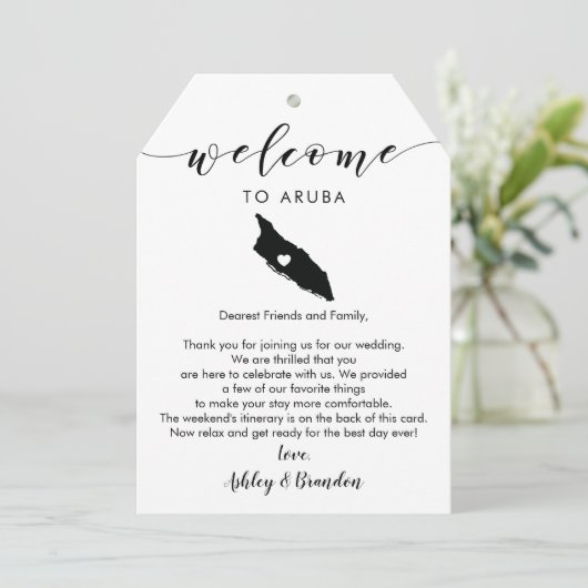 アルバ結婚の歓迎ラベルの旅程 (スタンド正面)