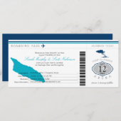 アルバ結婚への搭乗券 招待状 (正面/裏面)