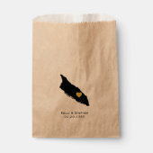 アルバ結婚式の引き出物トリートサックス、マップ抱き枕 フェイバーバッグ (正面)