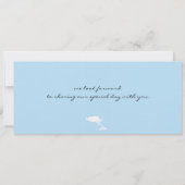 アルバ結婚式招待状への搭乗券 セーブザデート (裏面)