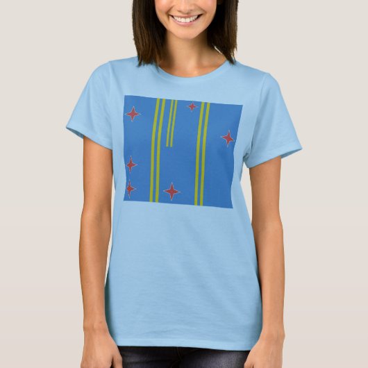 アルバ6スターシャツ国旗 Tシャツ (正面)