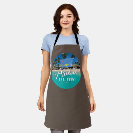 「アルバ・エスト。1986インチビーチ（フラグ付き） エプロン