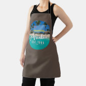 「アルバ・エスト。1986インチビーチ(フラグ付き) エプロン (インサイチュ)