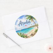 アルバ・オランダ領カリブ島の旅行記念品 ラウンドシール (封筒)