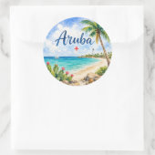 アルバ・オランダ領カリブ島の旅行記念品 ラウンドシール (バッグ)