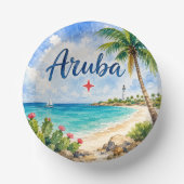 アルバ オランダ領カリブ 海外旅行のお土産  ペーパーボウル (正面)