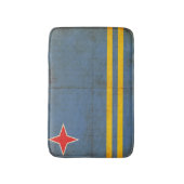 アルバ(オランダ)のグランジな旗 バスマット (正面縦)