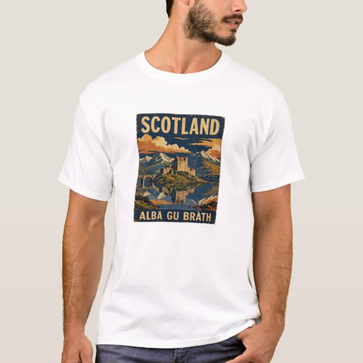 アルバ・グ・ブラス スコットランド ポスター Tシャツ (正面)