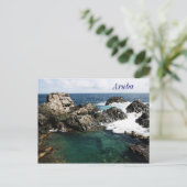 アルバ，ナチュラルプール ポストカード (スタンド正面)